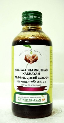 Vaidyaratnam Ayurvedic, Aragwadhamruthadi Kashayam, 200 ml